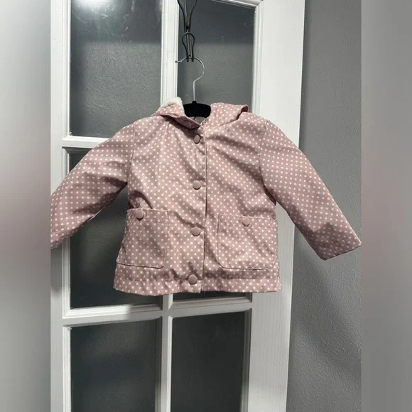 Pink C&C California Line Polka Dot Rain Jacket - Picture 9 of 9